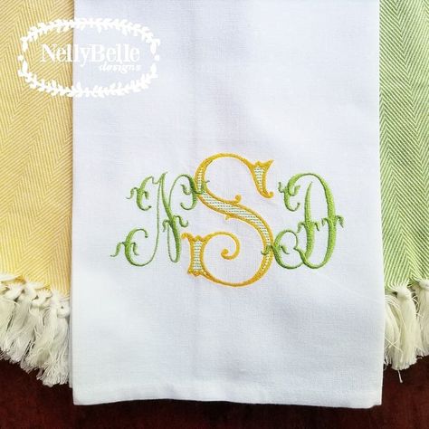 Nellybelle Designs, Monogrammed Scarf, A Monogram, Custom Monogram, Machine Embroidery, Monogram, Embroidery, On Instagram, Instagram