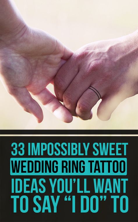 33 Impossibly Sweet Wedding Ring Tattoo Ideas You'll Want To Say "I Do" To Wedding Tattoos For Men, Men Ring Tattoo Wedding, Mens Tattoo Wedding Band, Ring Tattoos Men, Men’s Wedding Band Tattoo, Mens Ring Tattoo, Wedding Band Tattoo Men, Tattoo Wedding Rings For Men, Wedding Band Tattoo For Her