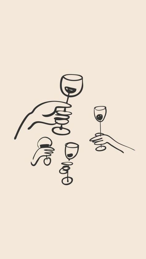 Pouring Wine Illustration, Simple Party Aesthetic, Wine Black And White, Wine Sketch, Unforgettable Tattoo, Wine Drawing, Casual Outfits Fall, Wine Illustration, Trendy Posters