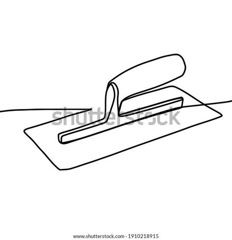 black, construction, design elements, finger, fix, home, industrial, instrument, objects white background, shape, technology, thin line icon, tool, illustration, line, object, vector, icon, linear, symbol, continuous line, one line, simple, outline, white, hand drawn, job, contour, one, line art, hand, art, concept, background, continuous, drawing, isolated, sketch, work, single, sign, simplicity, spatura wallpaper, spatura, wallpapering, wallpapering accessories, accessories, auxiliary tool, au Trowel Drawing, Plastering Tools, Line Art Drawings, Ux Ui, Stock Images Free, Line Art, Close Up, Photo Image, Vector Images