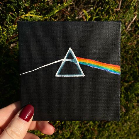 The Dark Side of the Moon 🌙 This absolutely iconic Pink Floyd album is now on our Etsy, painted on a 10cm x 10cm mini canvas, with an easel! This piece is currently on our Etsy for £25, with FREE postage! 🤩 ✨ LINK IN BIO ✨ We have a few more albums, and other paintings on there too so check out the Etsy for a sneak peak at the other paintings available 🌟 And what would you like to see us paint next! Album Cover Paintings, Moon Album Cover, Pink Floyd Albums, Cover Painting, Art Album, Dark Side Of The Moon, Journal Writing Prompts, The Dark Side, Mini Canvas