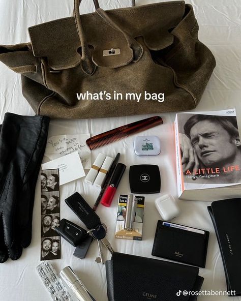 Hanya Yanagihara, Everyday Bag Essentials, Four Friends, What's In My Bag, School Bag Essentials, Inside My Bag, Purse Essentials, Handbag Essentials, Little Life