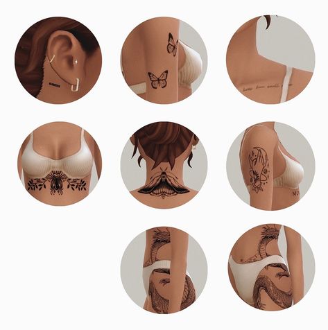 must-have tattoos first & second | third | fourth & fifth | sixth | seventh | forgot these from @pinkishwrld , definitely check those out aswell Sims 4 Finger Tattoos, Sims 4 Cc Hand Tattoos Female, The Sims 4 Cc Tattoos Women, Tramp Stamp Sims 4 Cc, Ts4cc Tattoo, Sims 4 Maxis Match Cc Tattoos, Sims 4 Cc Tattoo Maxis Match, Sims Tattoos, Sims4 Nose Piercing