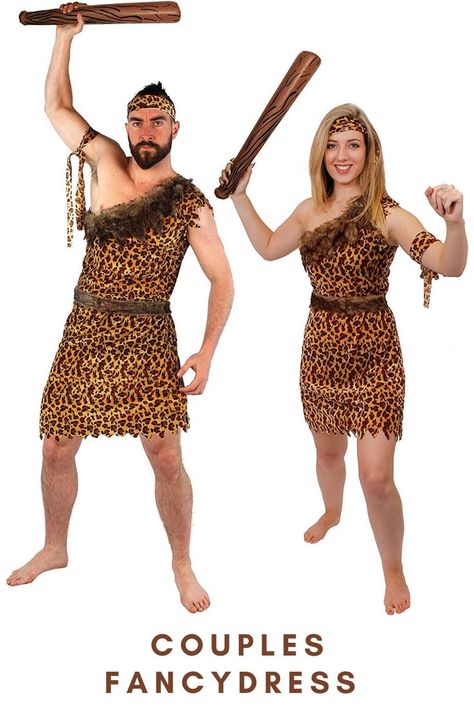 PERFECT FOR, Halloween, Birthdays, Themed Parties.. COUPLES FANCY DRESS COSTUMES Amazon affiliate link. Group Fancy Dress, Couples Fancy Dress, Caveman Costume, Best Group Halloween Costumes, Couples Halloween Costumes, Unique Couple Halloween Costumes, Funny Couple Halloween Costumes, Best Couples, Costumes Couples