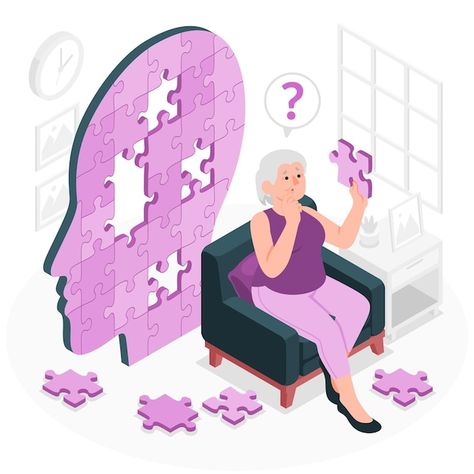 Brain Problems, Alzheimer Care, Health Symbol, Brain Diseases, Disease Symptoms, Isometric Illustration, Community Space, Health Tech, Medical Education