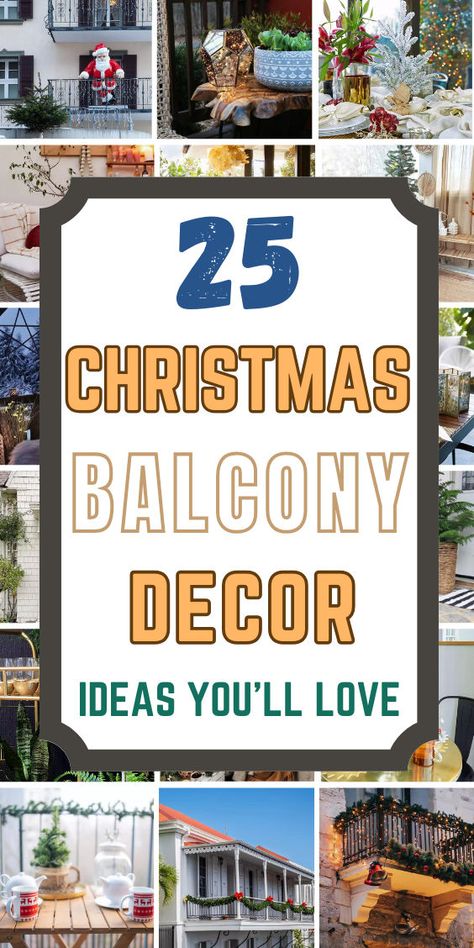 Transform your outdoor space with these Christmas balcony decorating ideas! Click to see more and follow us for endless Christmas balcony decorating inspiration and ideas! Perfect for apartment living, discover creative ways to set a festive scene with twinkling lights, cozy decor, and charming accents. Ideal for holiday contests, explore elegant and simple options that suit any balcony size. Small Balcony Christmas Decor, Christmas Balcony, Balcony Decorating Ideas, Holiday Contest, Magical Winter, Christmas Atmosphere, Small Outdoor Spaces, Mini Christmas Tree, Mini Christmas