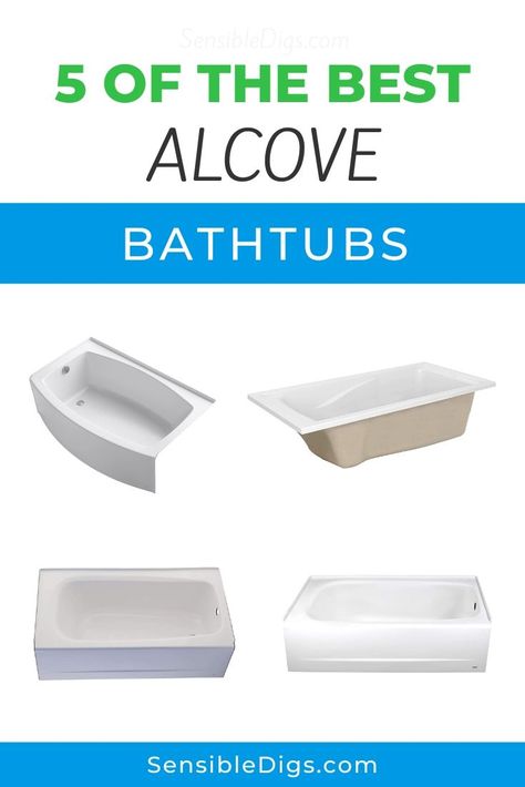 Alcove bathtubs have it all: they're cost effective, don't take up too much room and can look really stylish. If you're wondering which one to go with, why not start with our list of best-rated tubs on the market today. Attachments Small Soaker Tub, Tub Bathroom Ideas, Bathtub Alcove, Deep Bathtub, Wall Alcove, Tub Sizes, Biscuit Color, Best Bathtubs, Small Tub