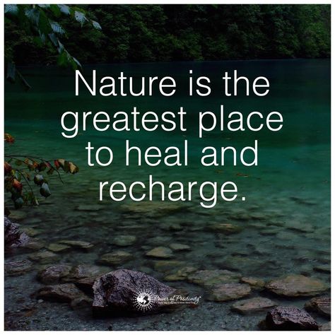 Nature is the greatest place to heal and recharge.  #powerofpositivity #positivewords #positivethinking #inspiration #quotes Quote About Nature, Citation Nature, Nature Quotes Inspirational, Forest Bathing, Hiking Quotes, About Nature, Power Of Positivity, Adventure Quotes, Nature Quotes