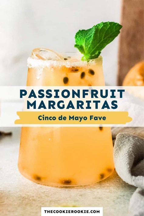 Passion Fruit Liquor Cocktails, Passionfruit Sangria, Passion Fruit Margarita Recipe, Passionfruit Margarita, Margarita Flavors, Passionfruit Cocktail, Margarita Drinks, Recipes With Fruit Cocktail, Drinks Cart