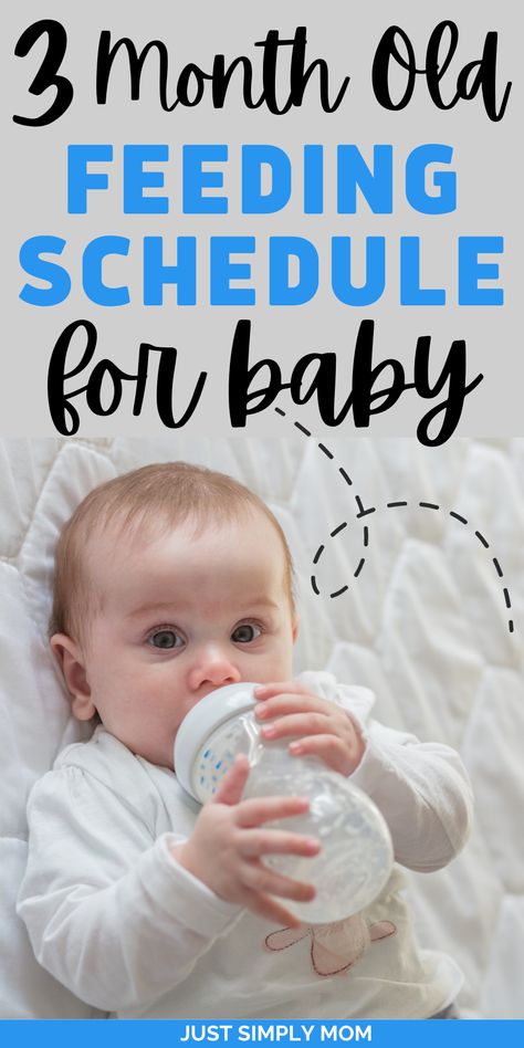 3 Month old feeding schedule for your newborn baby to get them on a daily routine of sleep, naps, and feeding 3 Month Old Schedule Feed, 3 Month Baby Schedule, 3 Month Feeding Schedule, Baby Schedule 3 Months Old, Formula Feeding Schedule, Feeding Schedule For Baby, 3 Month Old Schedule, Sleeping Schedule, Formula Fed Babies