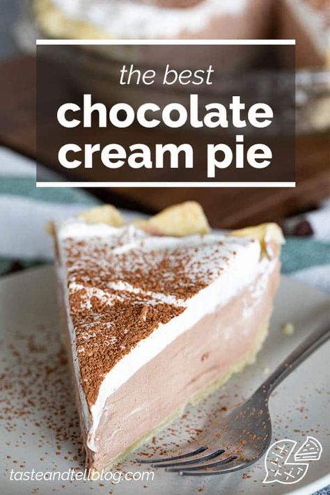 The Best Chocolate Cream Pie, Frozen Chocolate Cream Pie, Best Chocolate Cream Pie Recipe, Milk Chocolate Cream Pie, Chocolate Pie With Chocolate Chips, Creme Pies Recipe, Cream Pie Filling Recipes, Milk Chocolate Pie Recipe, Chocolate Cream Cheese Pie