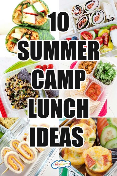 Lunches For Summer Camp, Easy Summer Camp Lunches For Kids, Lunch Ideas For Kids At Summer Camp, Lunch Ideas For Summer Camp, Kids Lunches For Summer, Kids Camp Lunch Ideas, Kid Lunch Ideas For Summer, Summer Camp Lunches For Kids, Lunches For Camping Easy