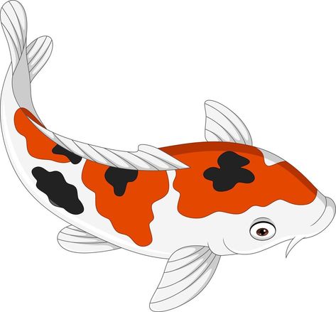 Koi Carp Fish, Premium Vector Cartoon, Koi Fish Drawing, Carpe Koi, Koi Carp, Fish Wallpaper, Fish Drawings, The Cartoon, Vector Cartoon