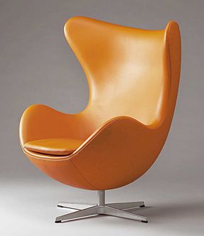 Arne Jacobsen Egg Chair, Famous Chair, Orange Chair, Iconic Chairs, Modern Style Furniture, Tadao Ando, Carl Hansen, Mesh Chair, Single Chair