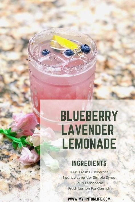 Blueberry Lavender Lemonade, Lemonade Simple Syrup, Lavender Lemonade Recipe, Drinks Lemonade, Homemade Drinks Recipes, Easy Lemonade Recipe, Blueberry Lavender, Flavored Lemonade, Lavender Recipes