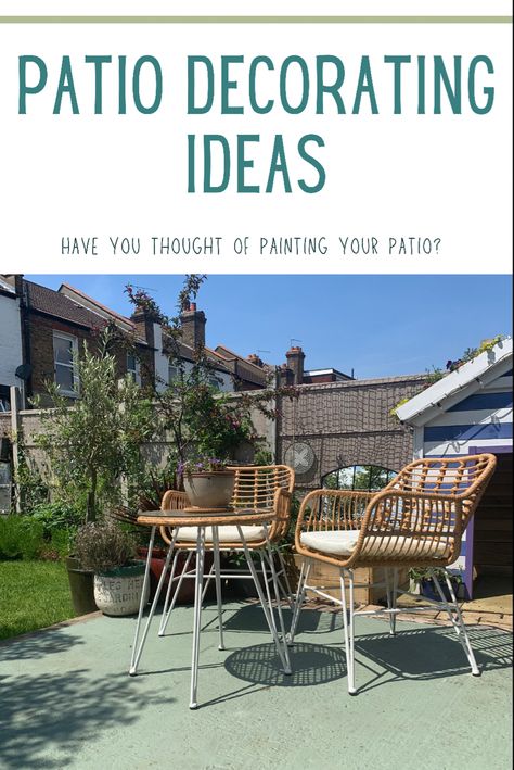 Painting your patio is a fun way to decorate your patio on a budget. Patio gardens can feel a bit lifeless so this guide will show you how to inject some colour and create a beautiful patio for entertaining or turning into a container garden. Click through to the blog for patio ideas that will leave you the envy of your neighbours! Paved Patio, Masonry Paint, Painted Patio, Paving Slabs, Painting Concrete, Beautiful Patios, Peeling Paint, Concrete Patio, Terrace House