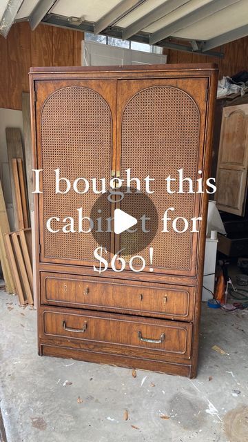 19K views · 1.8K likes | Demi Rose on Instagram: "🎀This cabinet was in need of some TLC, now it’s looking brand new and has found its new home after being active on FBMP for 15 minutes!  Do you think $400 was a fair price to ask?  (It’s missing an interior drawer)  . . . #boho #bohochic #mcm #midcenturemodern #midcenturyfurniture #midcentury #mcmfurniture #archedcabinet #furnitureflip #furnituredesign #furnituremakeover  . . . ᴡᴇʟᴄᴏᴍᴇ ᴛᴏ ᴛʜᴇ ᴀᴛ ʜᴏᴍᴇ ᴄᴏʟʟᴇᴄᴛɪᴠᴇ! Here’s How To Join!  1. Follow All Main Hosts and the Community Page:  @athomecollectivecommunity @thehollyandivyhome @reevesredesign @designsbylory  2. Follow this week’s cohost: @khbinteriors  3. DM a Main Host to join!  The AHC Community runs every Tuesday 8pm through Thursday 8pm EST.  #ᏜᎿнᎾмзᏣᎧᏓᏝёсᎹᎥᎭᎧFеB06  🎀" Wicker Cabinet Makeover, Dresser Cabinet Makeover, Dresser Into Kitchen Cabinet, Armoire Paint Ideas, Build In Dresser, Mid Century Cabinet Makeover, China Cabinet Bedroom, Lommarp Ikea Ideas Living Room, Vintage Armoire Makeover