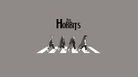 The Hobbits illustration The Beatles The Lord of the Rings #minimalism #monochrome #720P #wallpaper #hdwallpaper #desktop Lord Of Rings, Blackberry Z10, Lotr Art, Power Ring, Wallpaper Laptop, Jrr Tolkien, Abbey Road, Gandalf, Legolas