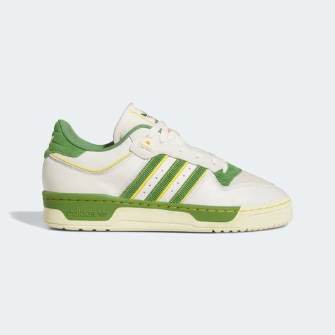 adidas Rivalry Low 86 Shoes - White | Men's Basketball | adidas US Adidas Rivalry Low, Adidas Rivalry, Retro Color Palette, Denim On Denim, Funky Shoes, Shoe Inspo, Aesthetic Shoes, Swag Shoes, Classic Shoes