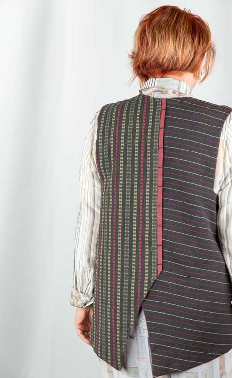 Diane Ericson, Zen Studio, Quilted Jacket Pattern, Ladies Vest, Wardrobe Challenge, Wearable Art Clothing, Vest Tops Women, Patchwork Clothes, Patchwork Clothing