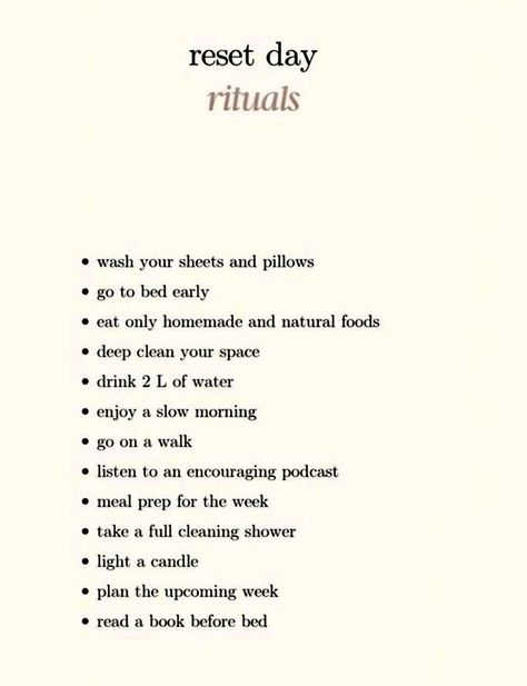 Reset Day, Productivity Aesthetic, Life Organizer, Character Vibes, Hot Girl Summer, Routine Planner, Get My Life Together, Journal Writing Prompts, Brain Food