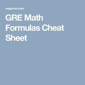 GRE Math Formulas Cheat Sheet Graduate School Prep, Gre Study, Gre Math, Gre Exam, Physician Assistant School, Gre Test, Gre Prep, Pa School, Psychology Student