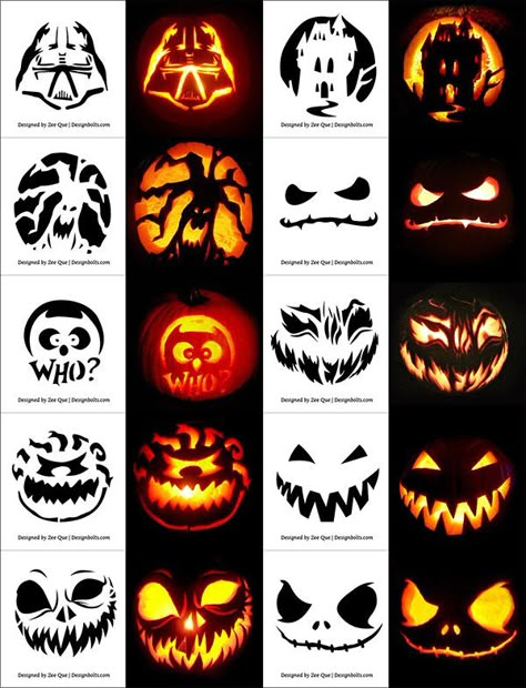 220+ Free Printable Halloween Pumpkin Carving Stencils, Patterns, Designs, Faces & Ideas Jackolantern Stencil Printable, Pumpkin Carving Ideas Printables, Pumpkin Faces Ideas Cute, Unique Pumpkin Carving Ideas Awesome, Free Printable Pumpkin Carving Stencils, Scary Pumpkin Carving Patterns, Printable Pumpkin Carving Stencils, Pumpkin Carving Stencils Templates, Stencils Patterns