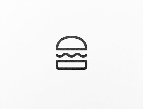 Minimalistic Logo Design, Dark Kitchens, Burger Icon, Fresh Logo Design, Minimalistic Logo, Burger Places, Cafe Concept, Blog Graphics, Shop Logo Design