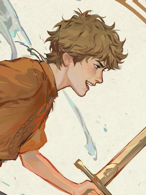 Percy Jackson - Percy Jackson and the Olympians (pjo) (fanart by frostbite.studios) Young Percy Jackson Fan Art, Walker Scobell Drawing, Luke Pjo, Frostbite Studios, Luke Percy Jackson, Percy Jackson Drawings, Pjo Series, Percy Jackson Fanart, Pjo Fanart