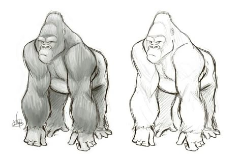 Gorilla lineart Gorilla Sketch, Gorilla Illustration, Jungle Drawing, Gorilla Gorilla, Gorillas Art, Gorilla Tattoo, African Tattoo, Alien Drawings, Pencil Drawings Of Animals