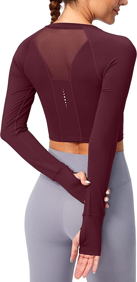 Long Sleeve Yoga Crop Top, Long Sleeve Exercise Top, Long Sleeve Activewear Tops, Sewing Athletic Wear, Long Sleeve Gym Outfit, Training Clothes Women, Running Pants Men, Crop Workout Top, Workout Sweater