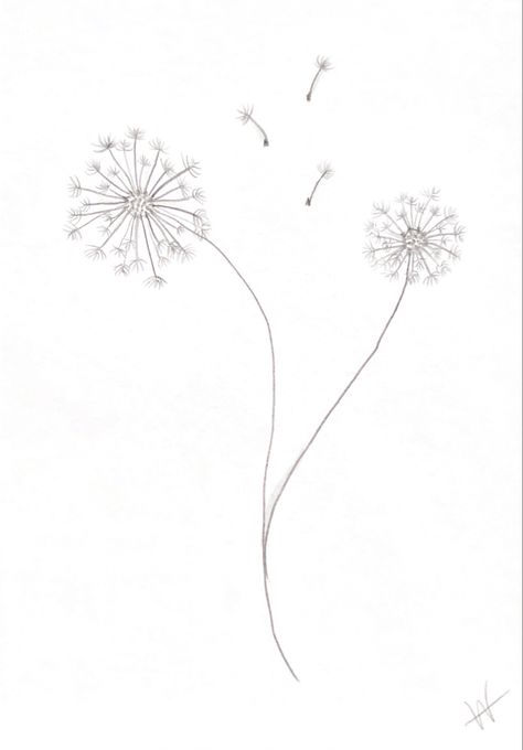 Dandelion Sketch, Minimalist Floral Tattoo, Dandelion Tattoo, Sibling Tattoos, Line Sketch, Line Art Tattoos, Art Tattoos, Fine Line Tattoos, Line Tattoos