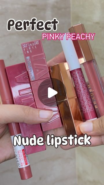 Best Pink Nude Lipstick, Lipstick Nude Shades, Maybelline Lipstick Shades, Potato For Skin, Pink Nude Lipstick, Peach Colour Combinations, Perfect Lipstick Shade, Pink Lipstick Shades, Perfect Nude Lipstick