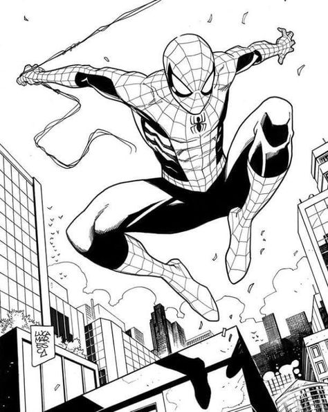 Spiderman Manga Black And White, Spiderman Art Black And White, Spiderman Black And White Drawing, Spider Man Line Art, Spiderman Black And White Comic, Spiderman Comic Art Sketch, Spiderman Black And White, Black And White Spiderman, Spiderman Drawing Sketches