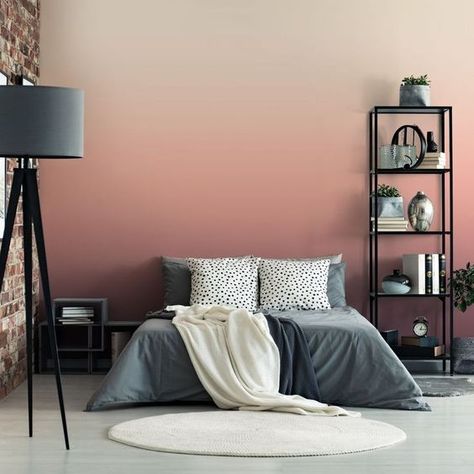 Make A Room Feel Bigger, Design Ložnic, Sunset Ombre, Feature Wall Bedroom, Ombre Wall, Ombre Wallpapers, Make A Room, Bedroom Wall Paint, Bedroom Wall Colors