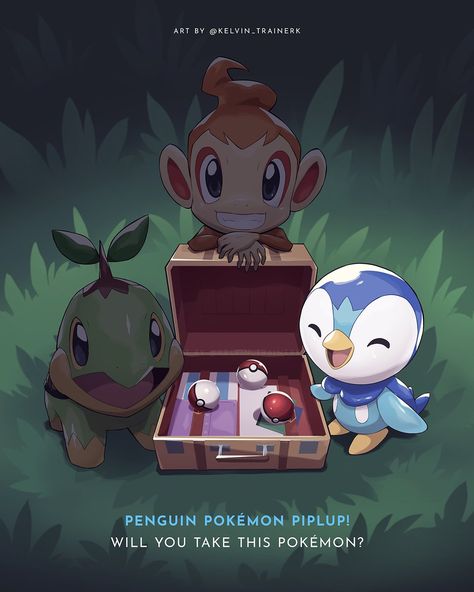 Sinnoh Starters, Pokemon Pearl, Pokemon Badges, Starter Pokemon, Pokemon Eeveelutions, Cute Pokemon Pictures, Pokemon Special, Pokemon Images, Pokemon Fanart