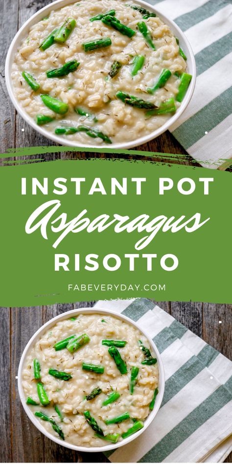 Instant Pot Asparagus, Crispy Asparagus, Instant Pot Risotto, Asparagus Risotto, Spring Dishes, Spring Peas, Best Instant Pot Recipe, Risotto Recipes, Easy Instant Pot Recipes