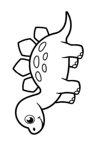 Dinosaur Clipart Black And White, Dinasour Drawing Simple, Dinosaur Crafts Preschool, Pig Coloring Pages, Dinosaur Template, Dinosaur Activities Preschool, School Kids Crafts, Peppa Pig Coloring Pages, Easy Animal Drawings