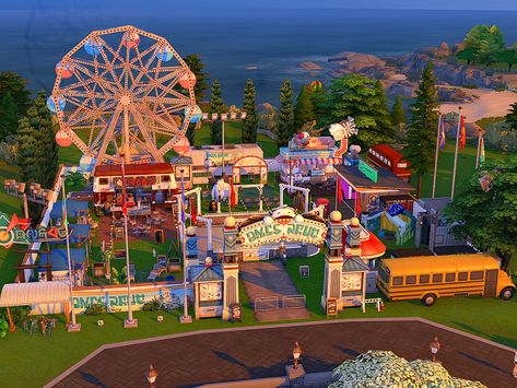 Sims 4 Cc Attraction, Sims 4 Carnival Lot, Sims 4 Cc Amusement Park, Sims 4 Theme Park, Sims 4 Public Places, Park Sims 4 Cc, Sims 4 Community Lots No Cc, Sims 4 Carnival Cc, Sims Cc Lots