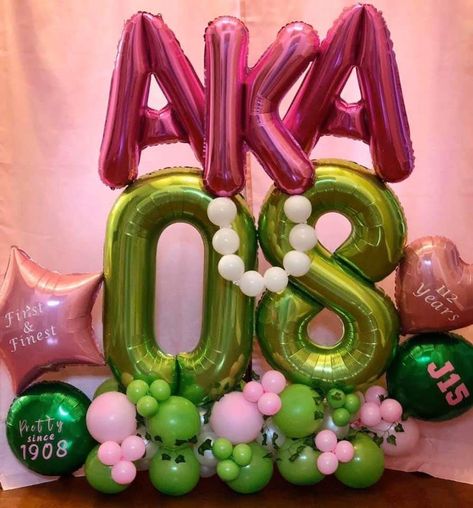 Aka Party Decorations, Aka Party, Balloons Arch, Aka Sorority, Balloon Ideas, Alpha Kappa Alpha Sorority, Alpha Kappa Alpha, Watch Party, Event Ideas