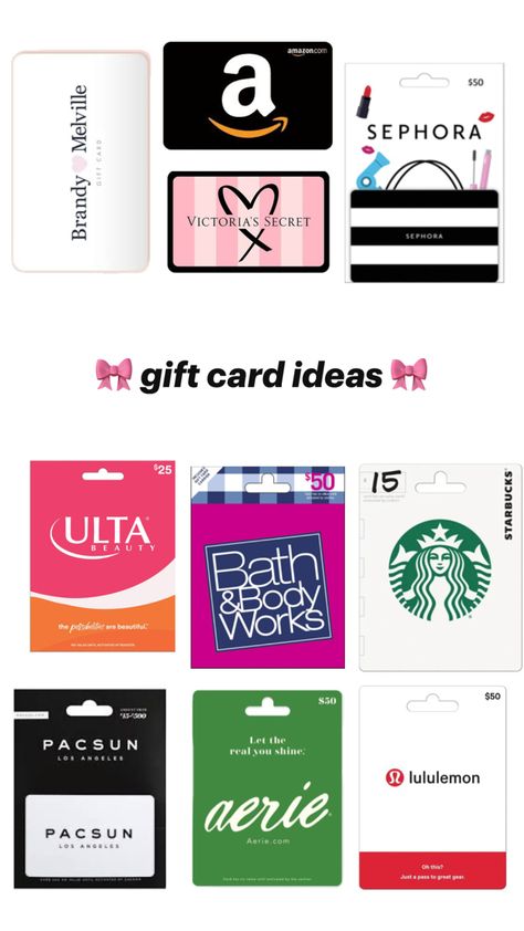 Gift Cards Aesthetic, Card Ideas Aesthetic, Hollister Gift Card, X Mas List, Cards Aesthetic, Gift Card Ideas, Ideas Aesthetic, Christmas Wishlist, Gift Cards