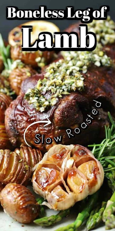 Greek Style Roast Leg Of Lamb, Slow Cooked Boneless Lamb Leg, Roasted Boneless Leg Of Lamb Recipes, Lamb Boneless Leg Recipes, Roast Boneless Leg Of Lamb, Slow Cooker Boneless Leg Of Lamb, Slow Roasted Lamb Leg, Stuffed Leg Of Lamb Roast Boneless, Lamb Leg Boneless Roast Recipe