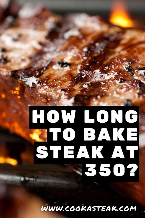 Learning how to cook steak perfectly can be tricky, but we've got the answer for you! Find out how long to bake steak at 350 so you can make a delicious and satisfying meal every time. Try this foolproof recipe for the perfect steak today! #cooking #steak #350 Oven Baked Sirloin Steak Recipe, Best Baked Steak Recipes, How To Make Steak In The Oven, Steak Tips Oven, Baking A Steak In The Oven, Steaks In Oven How To Cook, Cooking A Steak In The Oven, Steak Cooked In The Oven, Foil Steak Packets Oven