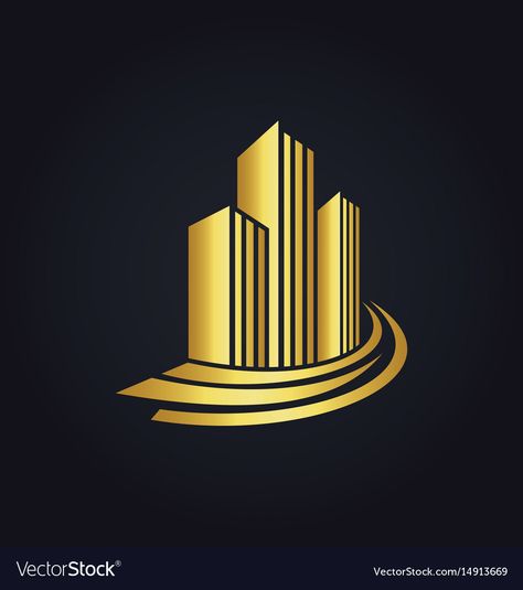 Cityscape Logo, Gold Building, Gold Design Background, Business Card Logo Design, Construction Logo Design, Picsart Tutorial, Logo Design Set, Building Logo, Iphone Wallpaper Landscape