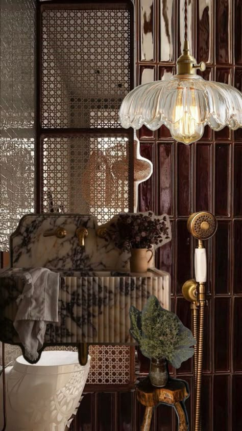 Moody Art Deco, Dark And Moody Interiors, Moody Interiors, Moody Art, Art Deco Bathroom, Deco Bathroom, House Of Beauty, Interior Design Mood Board, Design Master