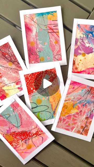 Mixed Media Cards, Acrylic Paint Pens, Gelli Printing, Gelli Plate, Collage Artwork, Abstract Floral Print, Floral Abstract, Doing Something, Mixed Media Art Journaling