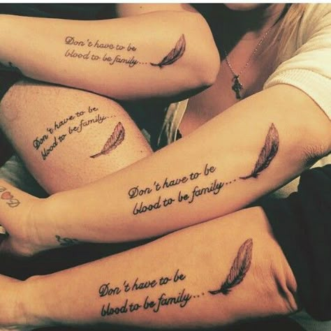 Tattoo Ideas For Friends Matching, Cool Matching Tattoos Friends, Matching Tattoos For Best Friends For 3 Guys, Family Matching Tattoos For 3, Unbiological Sister Tattoo, 4 Best Friend Tattoos, Sibling Tattoos For 3 Meaningful, Friend Tattoos Matching Meaningful, Matching Tattoos For Best Friends For 3