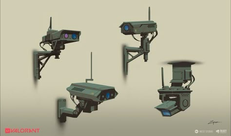 ArtStation - VALORANT_Props, Pengzhen Zhang Valorant Props, Camera Concept Art, Pengzhen Zhang, Personal Project Ideas, Cyberpunk Red, 3d Reference, Concept Vehicles Sci Fi, Factory Interior, Sci Fi Props