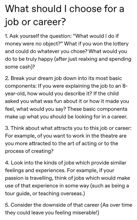 Dream Jobs List, Aesthetic Career Ideas, How To Choose A Career, Career Questions, Logic And Critical Thinking, Won The Lottery, Job Advice, This Is Your Life, The Lottery