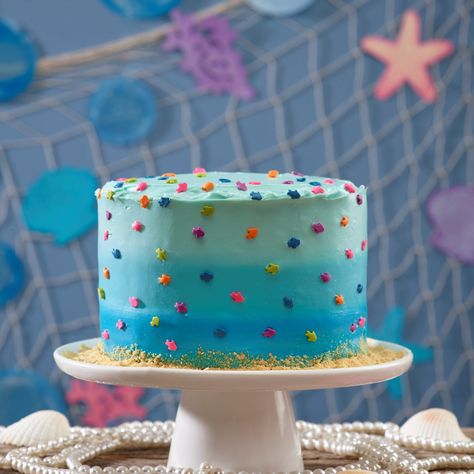 Under the Sea Cake Under Sea Cake Ideas, Under The Sea Bday Cake, Under The Sea 1st Birthday Cake, Diy Under The Sea Cake, Under The Sea Cake Ideas, Under The Sea Smash Cake, Under The Sea Theme Cake, Under The Sea Sheet Cake, Simple Under The Sea Cake